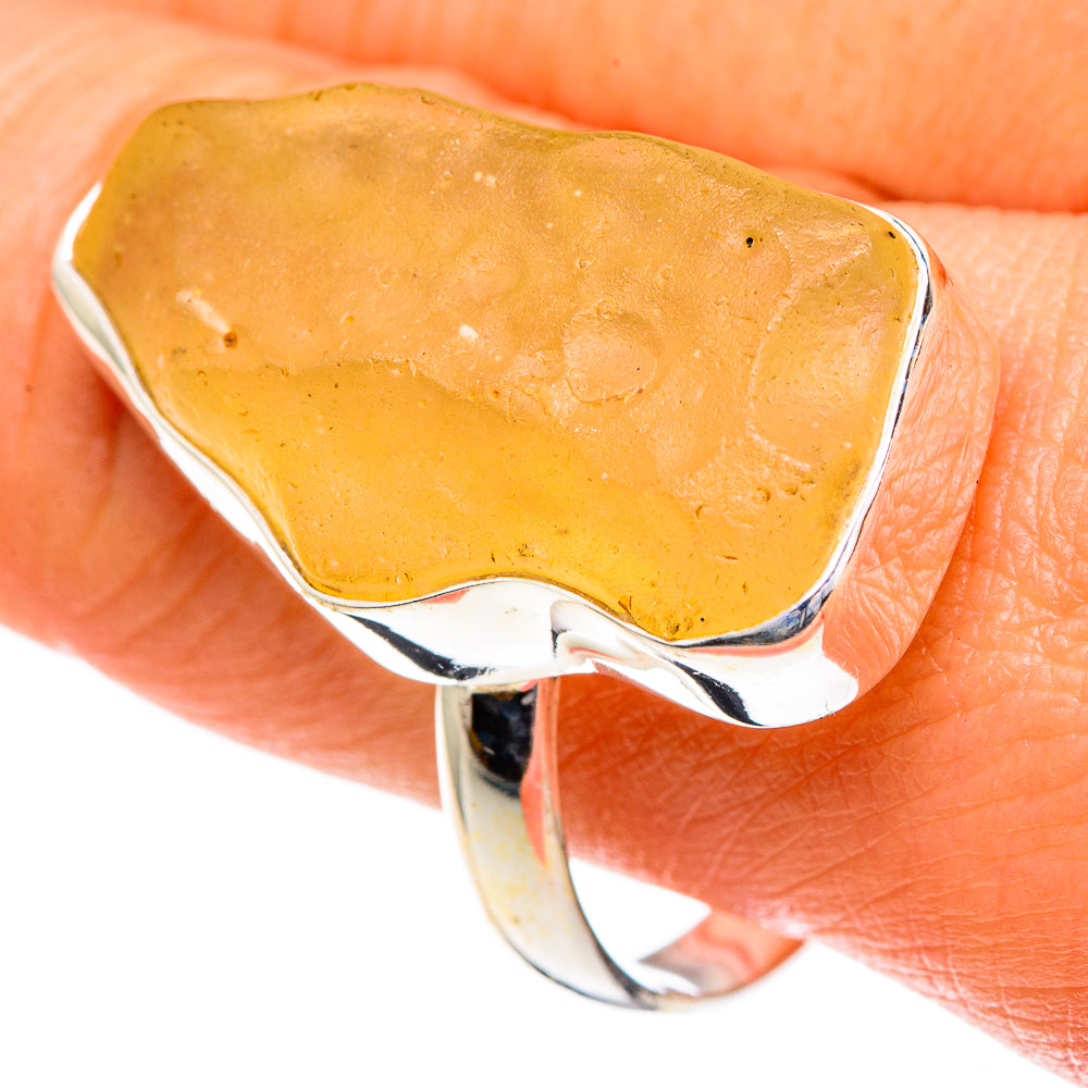 Libyan Desert Glass Rings handcrafted by Anasilvercos - RING86038