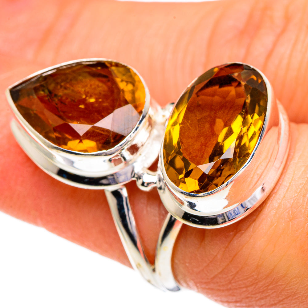 Mandarin Citrine Rings handcrafted by Anasilvercos - RING86039