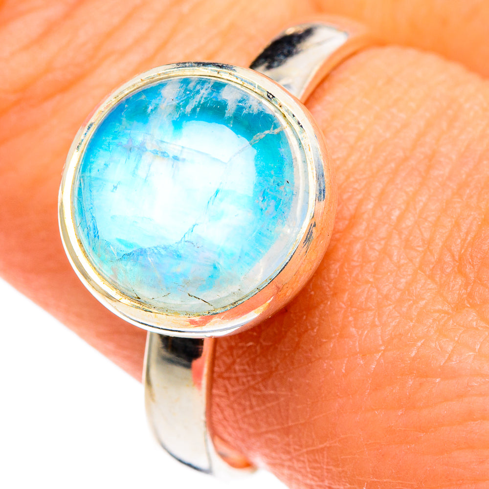 Green Moonstone Rings handcrafted by Anasilvercos - RING86052