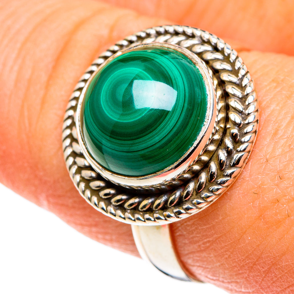 Malachite Rings handcrafted by Anasilvercos - RING86054