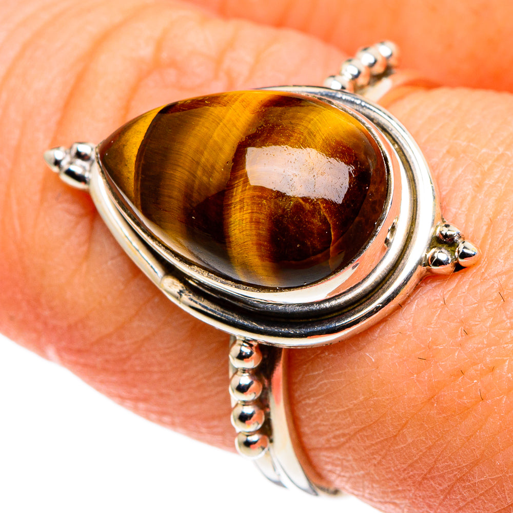 Tiger Eye Rings handcrafted by Anasilvercos - RING86056