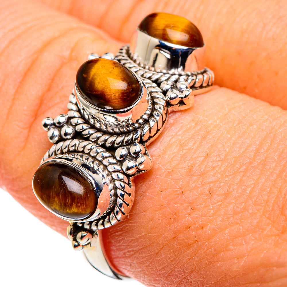Tiger Eye Rings handcrafted by Anasilvercos - RING86057