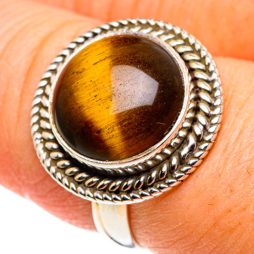 Tiger Eye Rings handcrafted by Anasilvercos - RING86058