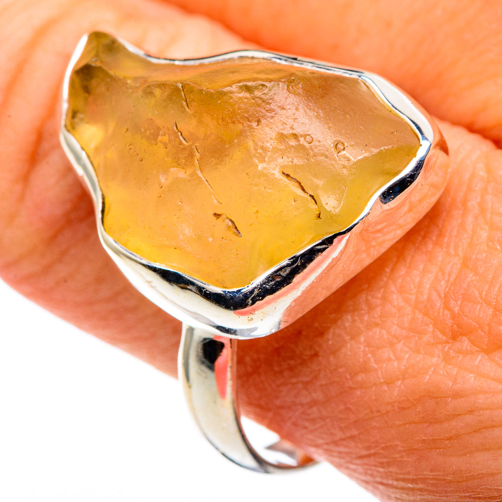 Libyan Desert Glass Rings handcrafted by Anasilvercos - RING86062