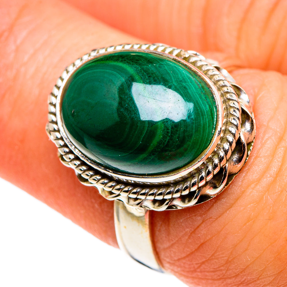 Malachite Rings handcrafted by Anasilvercos - RING86091