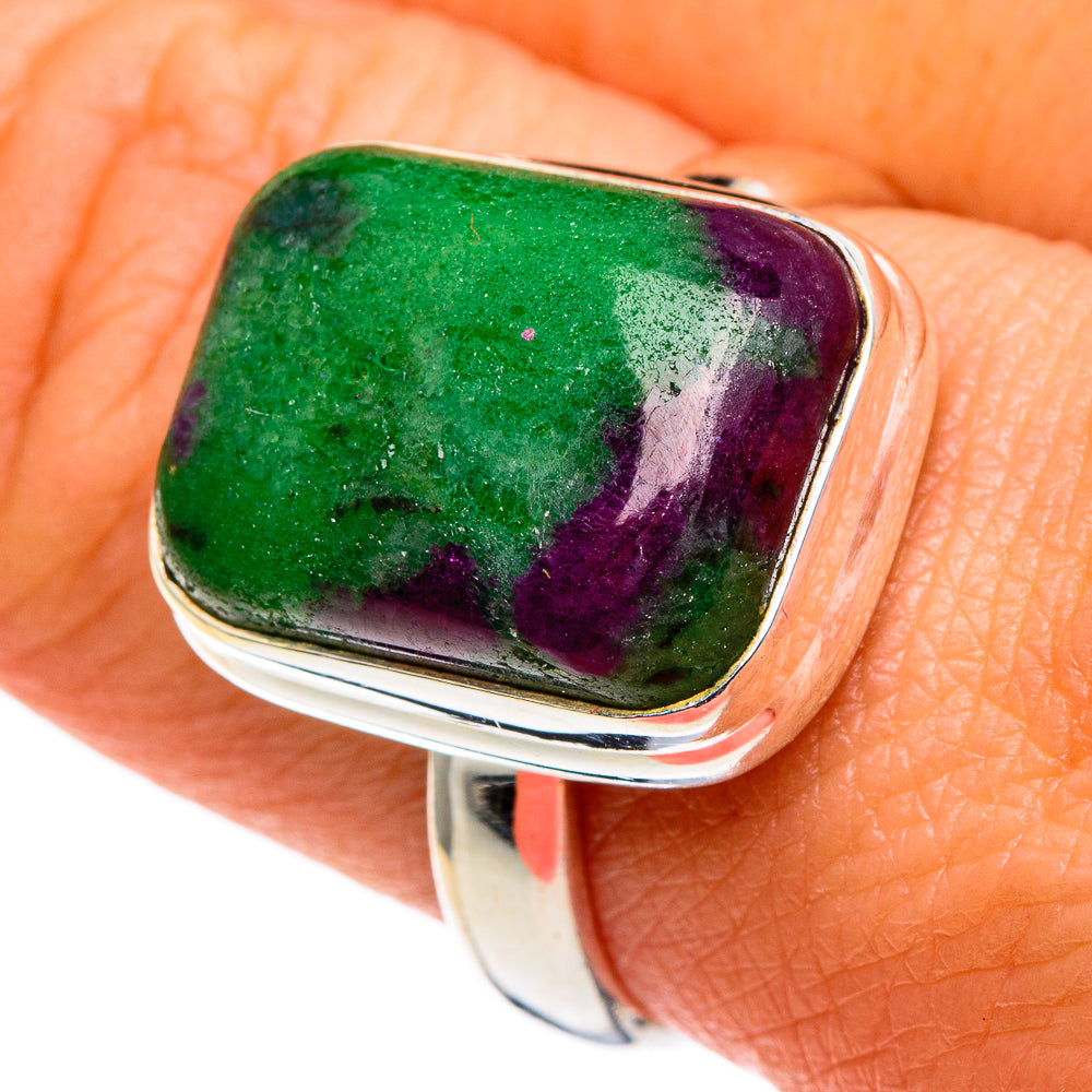 Ruby Zoisite Rings handcrafted by Anasilvercos - RING86094