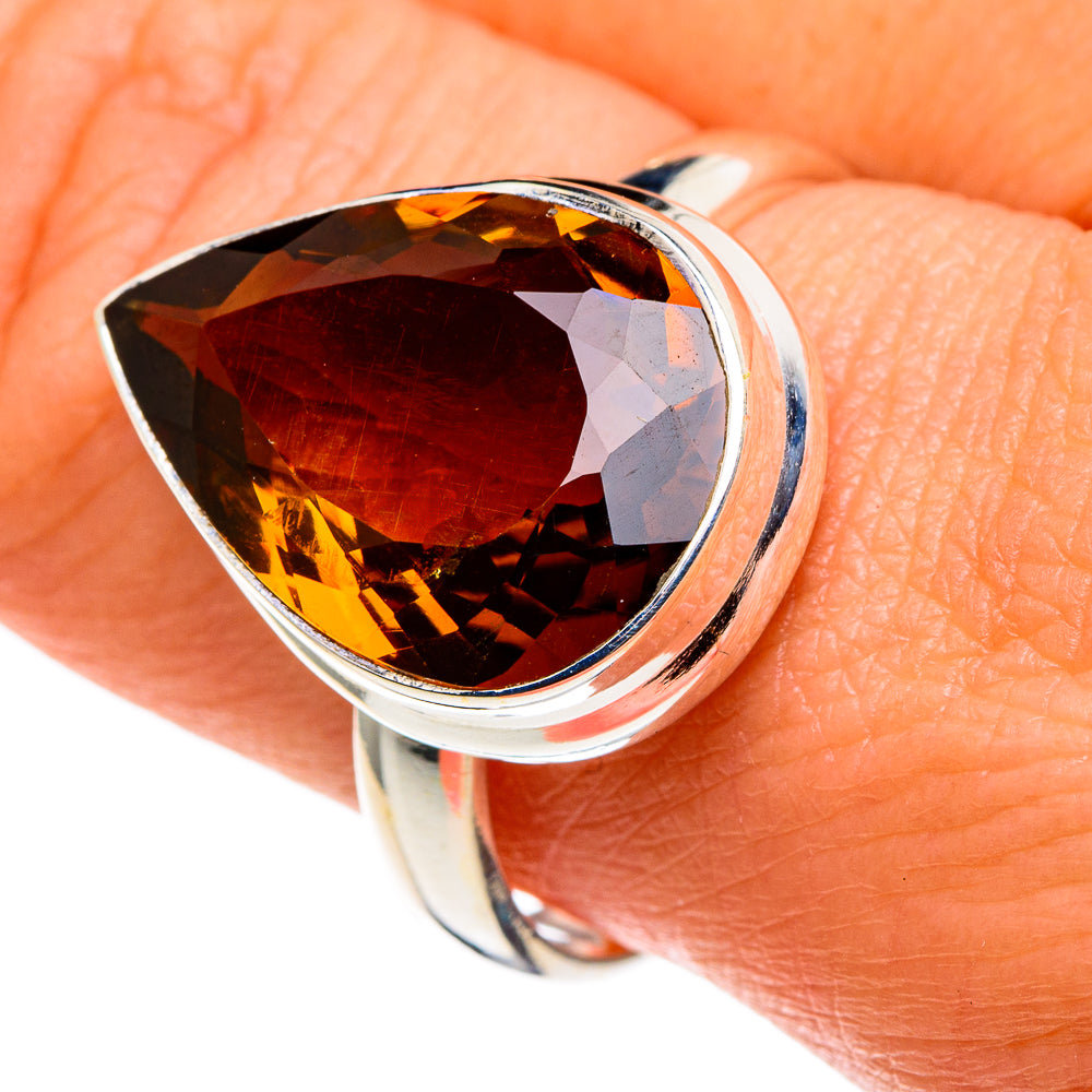 Mandarin Citrine Rings handcrafted by Anasilvercos - RING86103