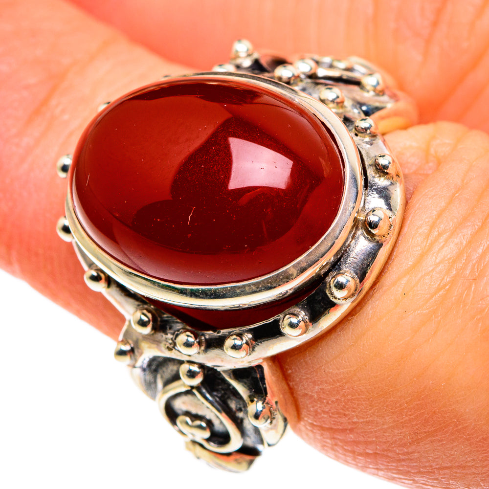 Red Onyx Rings handcrafted by Anasilvercos - RING86106