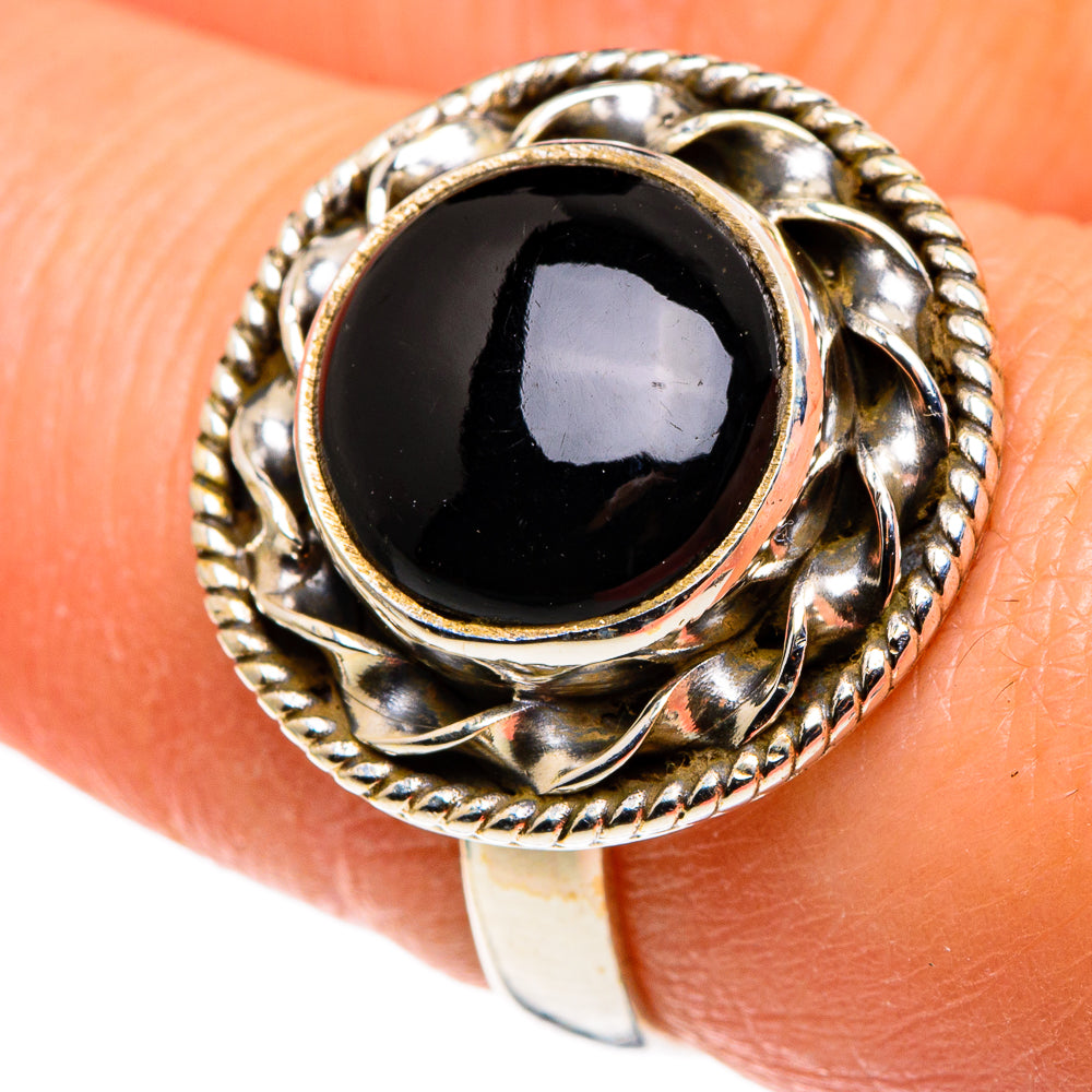 Black Onyx Rings handcrafted by Anasilvercos - RING86118