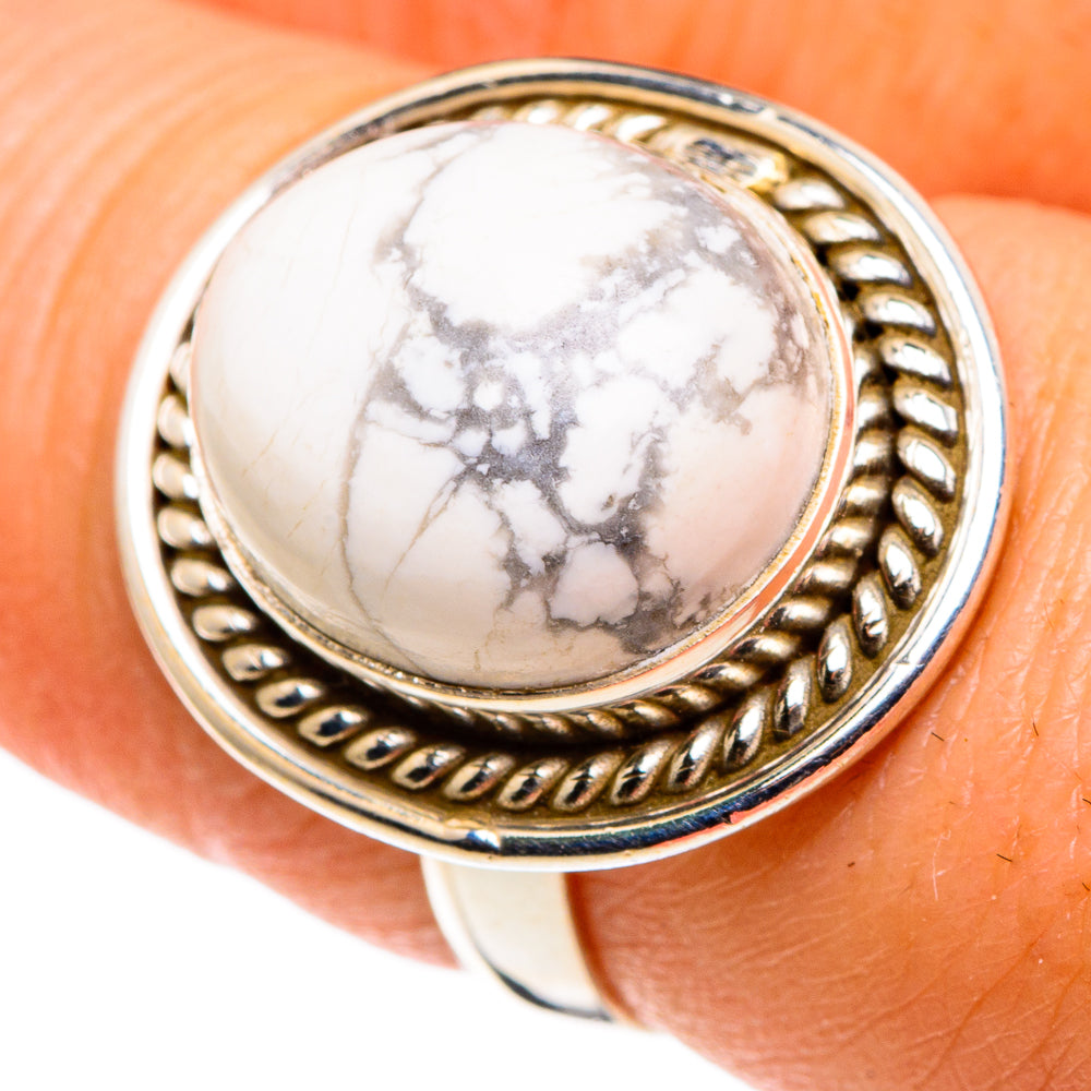 Howlite Rings handcrafted by Anasilvercos - RING86121