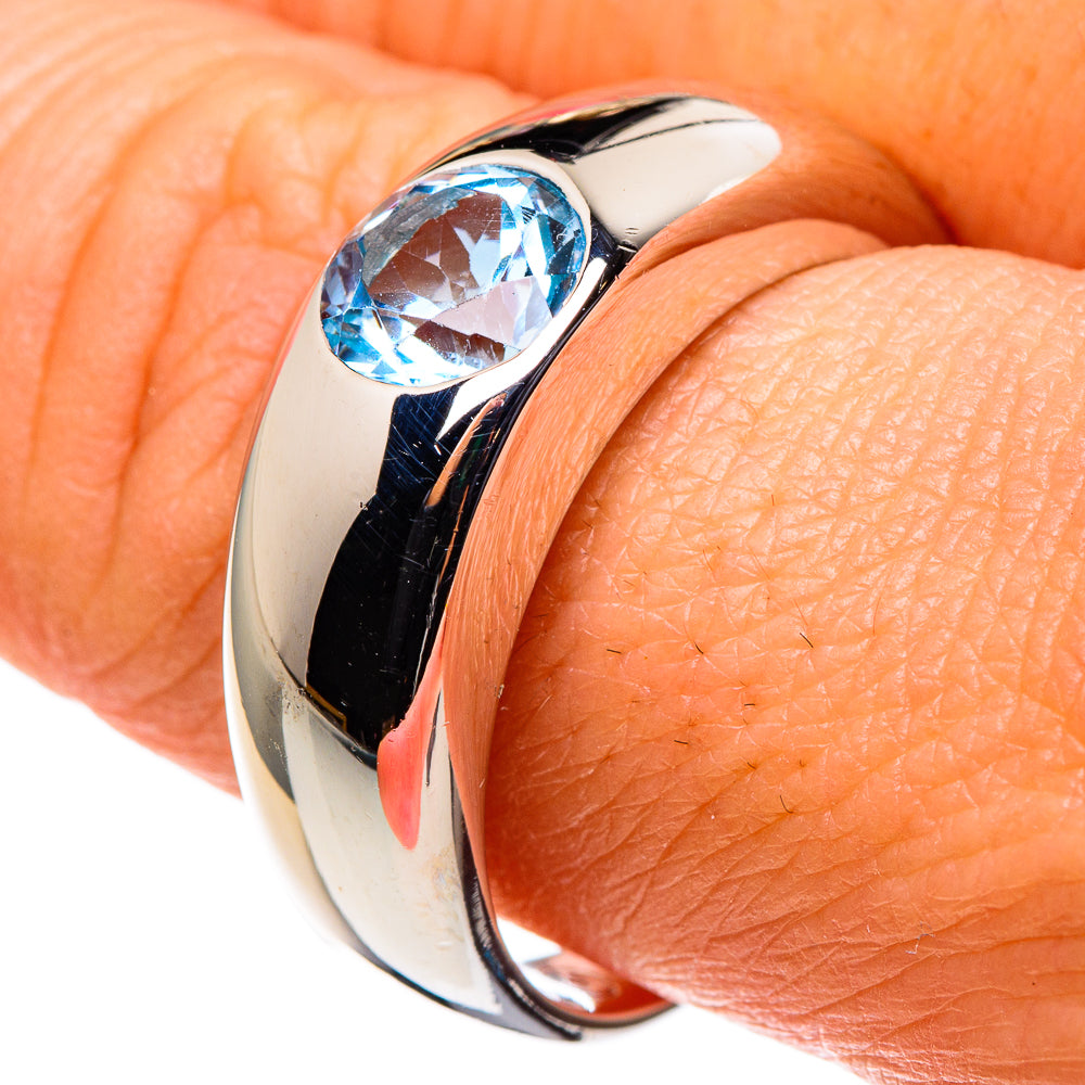 Blue Topaz Rings handcrafted by Anasilvercos - RING86129