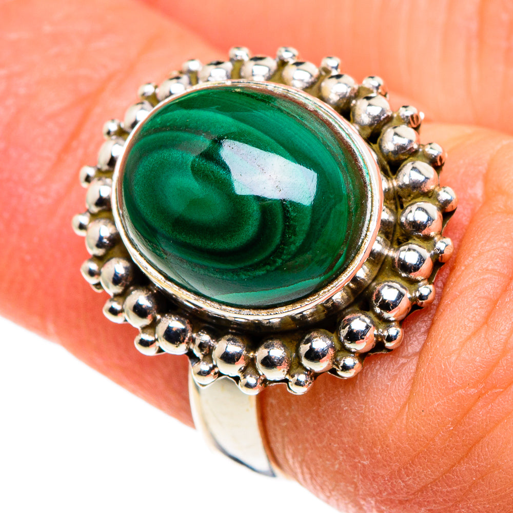 Malachite Rings handcrafted by Anasilvercos - RING86134