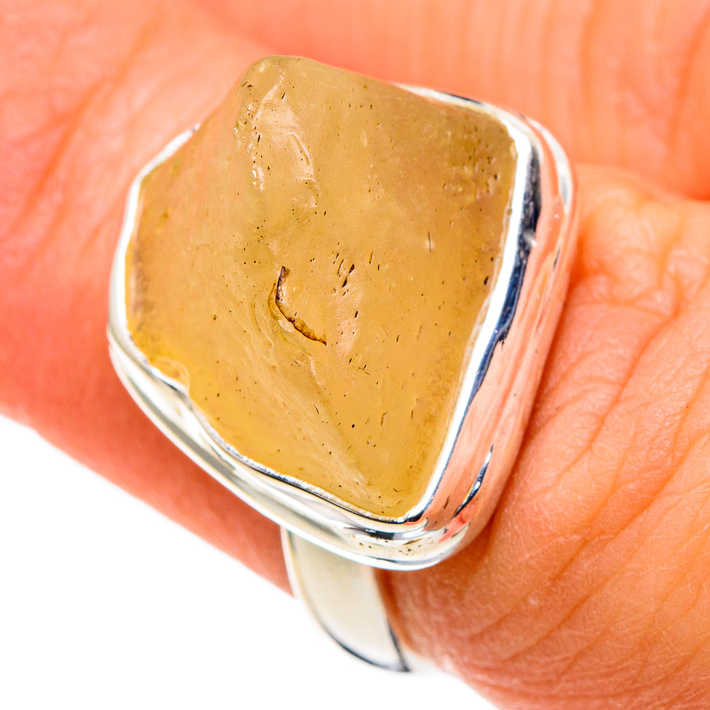 Libyan Desert Glass Rings handcrafted by Anasilvercos - RING86149