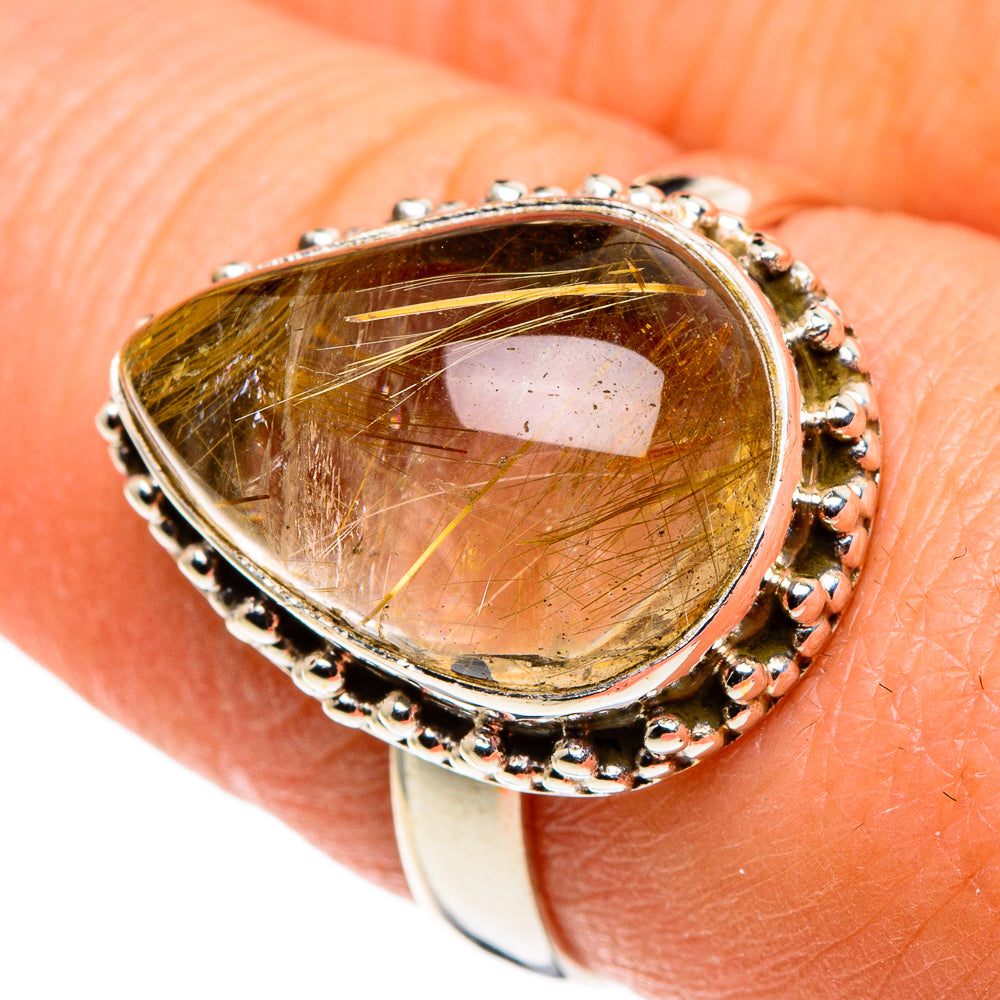 Rutilated Quartz Rings handcrafted by Anasilvercos - RING86159
