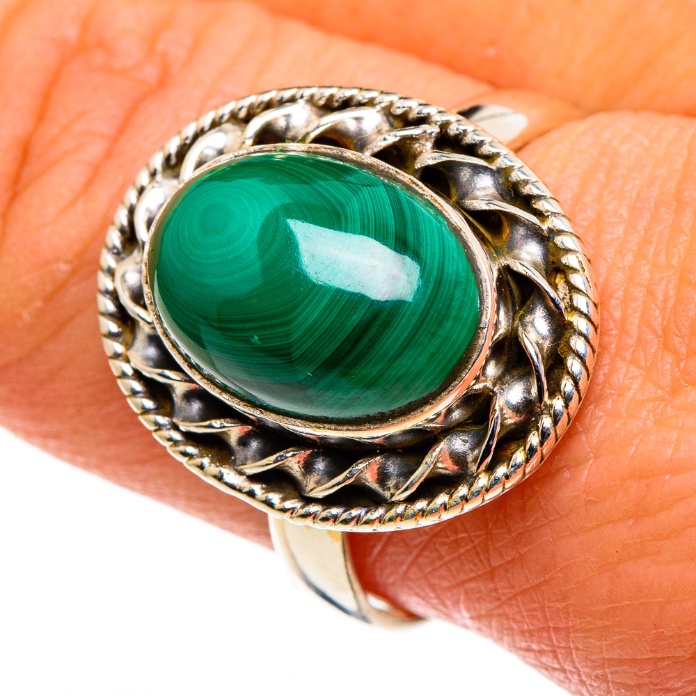 Malachite Rings handcrafted by Anasilvercos - RING86179
