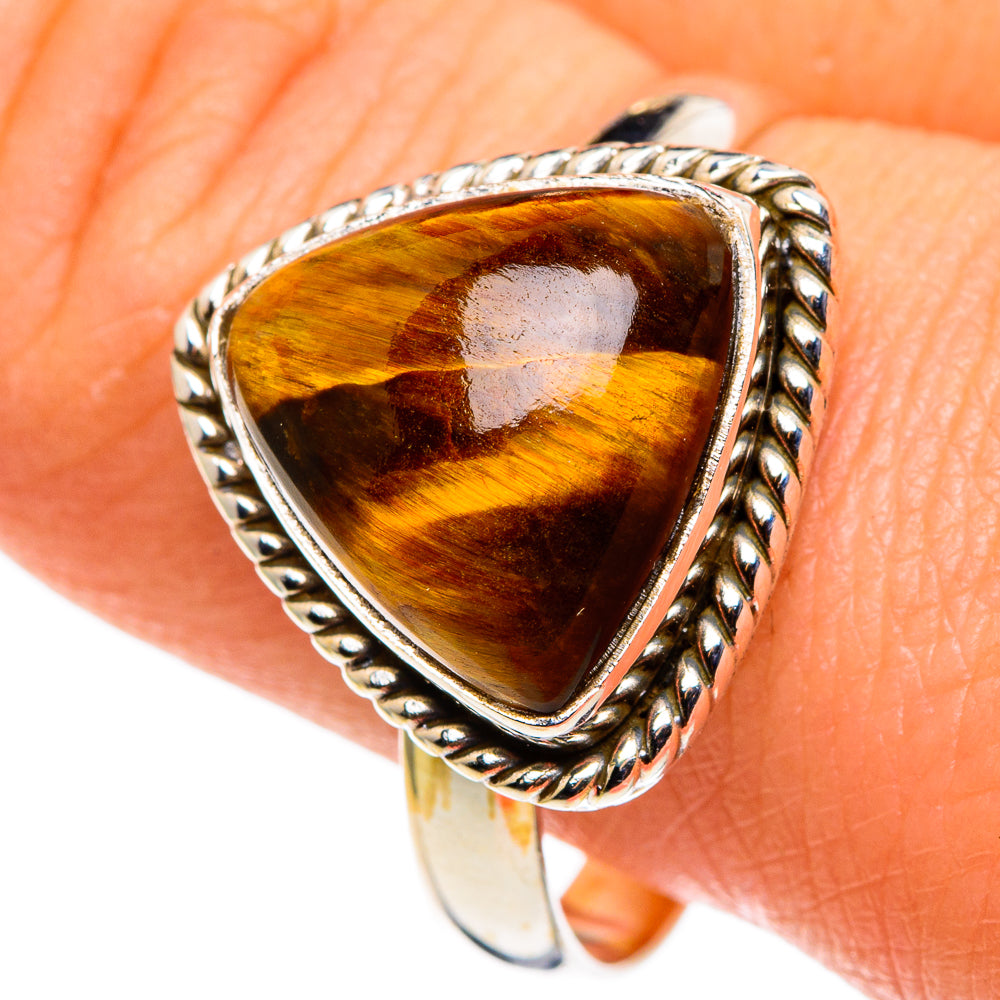 Tiger Eye Rings handcrafted by Anasilvercos - RING86182