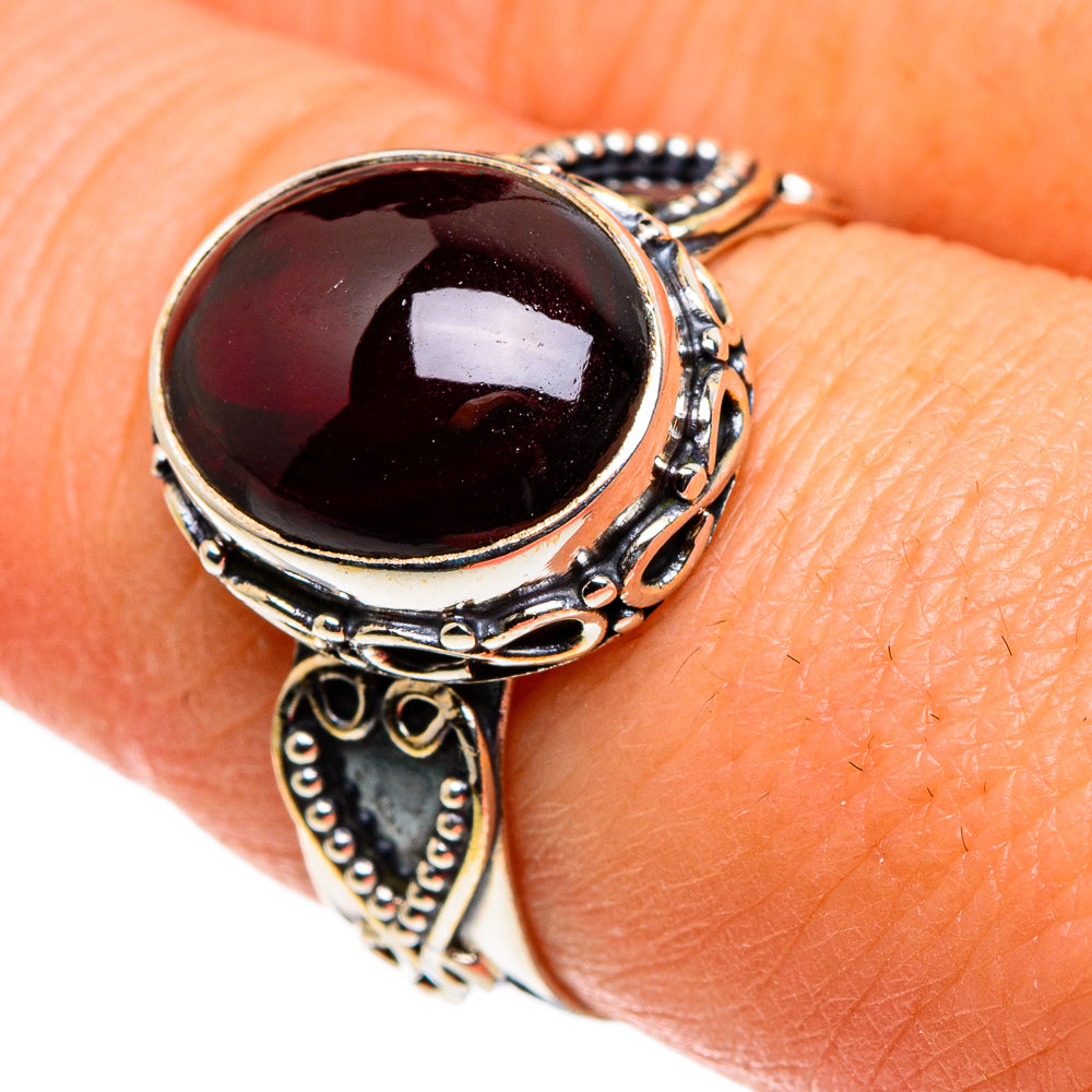 Garnet Rings handcrafted by Anasilvercos - RING86193