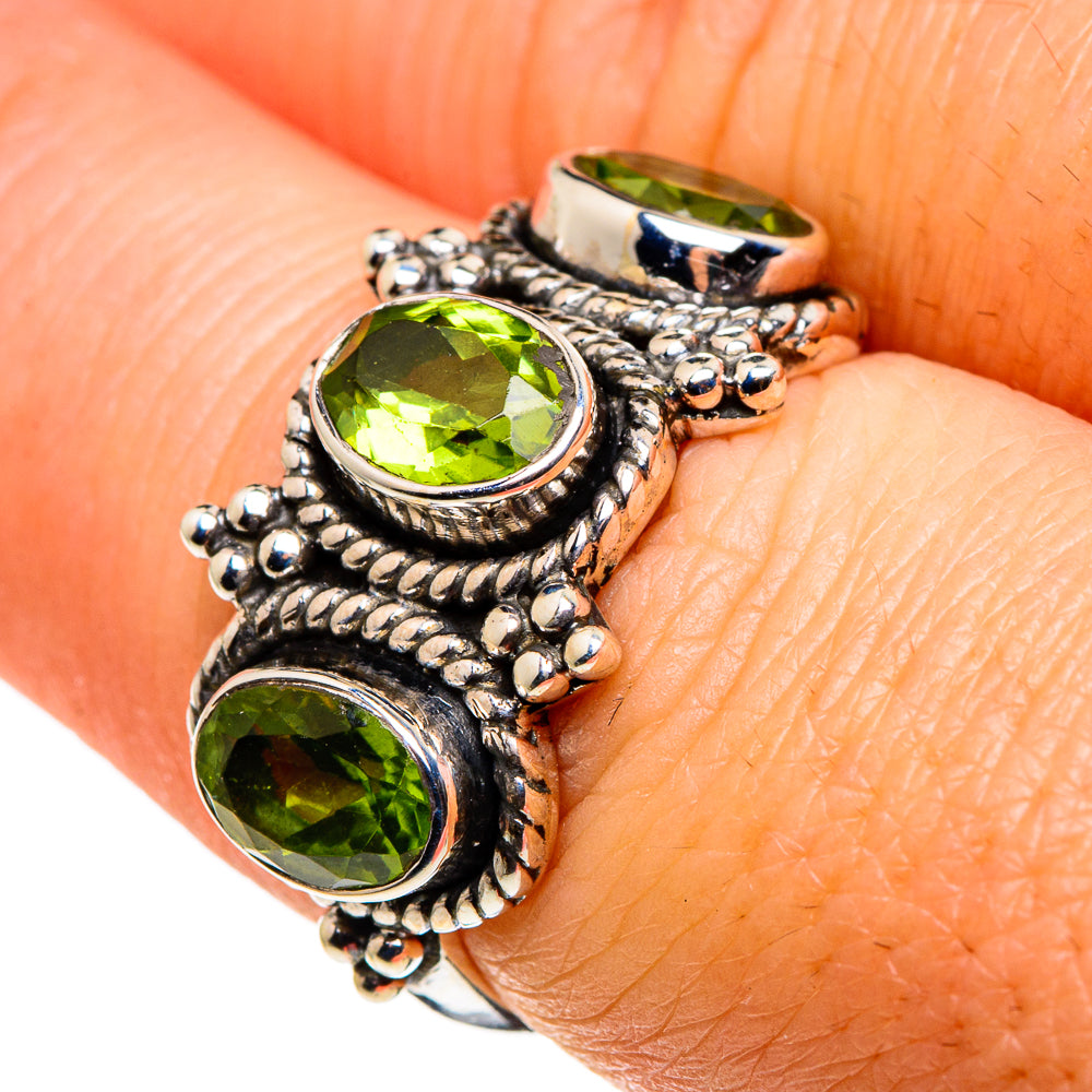 Peridot Rings handcrafted by Anasilvercos - RING86219