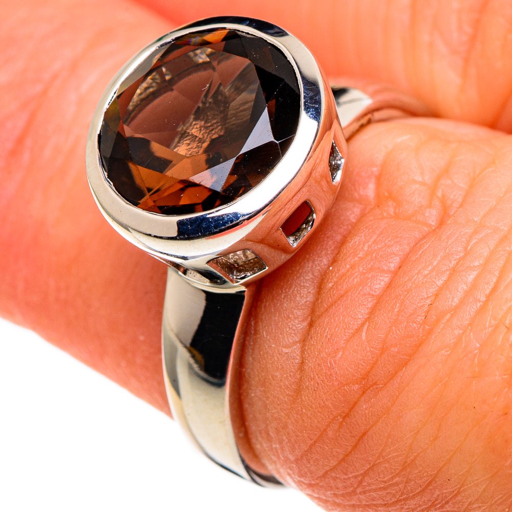 Smoky Quartz Rings handcrafted by Anasilvercos - RING86223