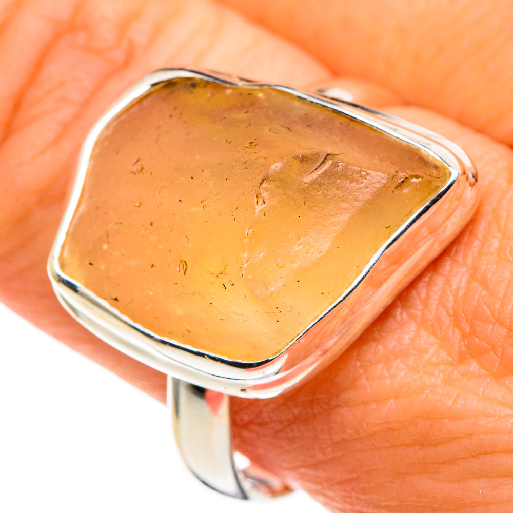 Libyan Desert Glass Rings handcrafted by Anasilvercos - RING86228