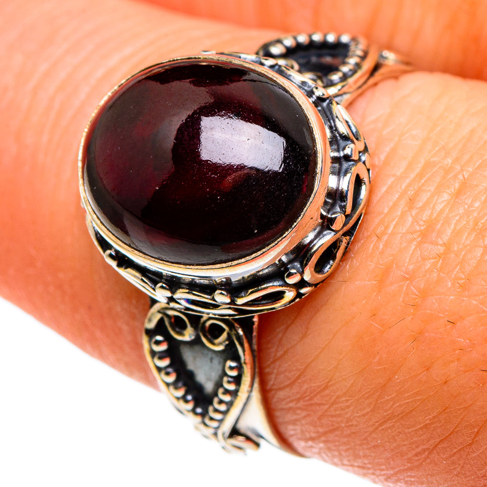 Garnet Rings handcrafted by Anasilvercos - RING86232