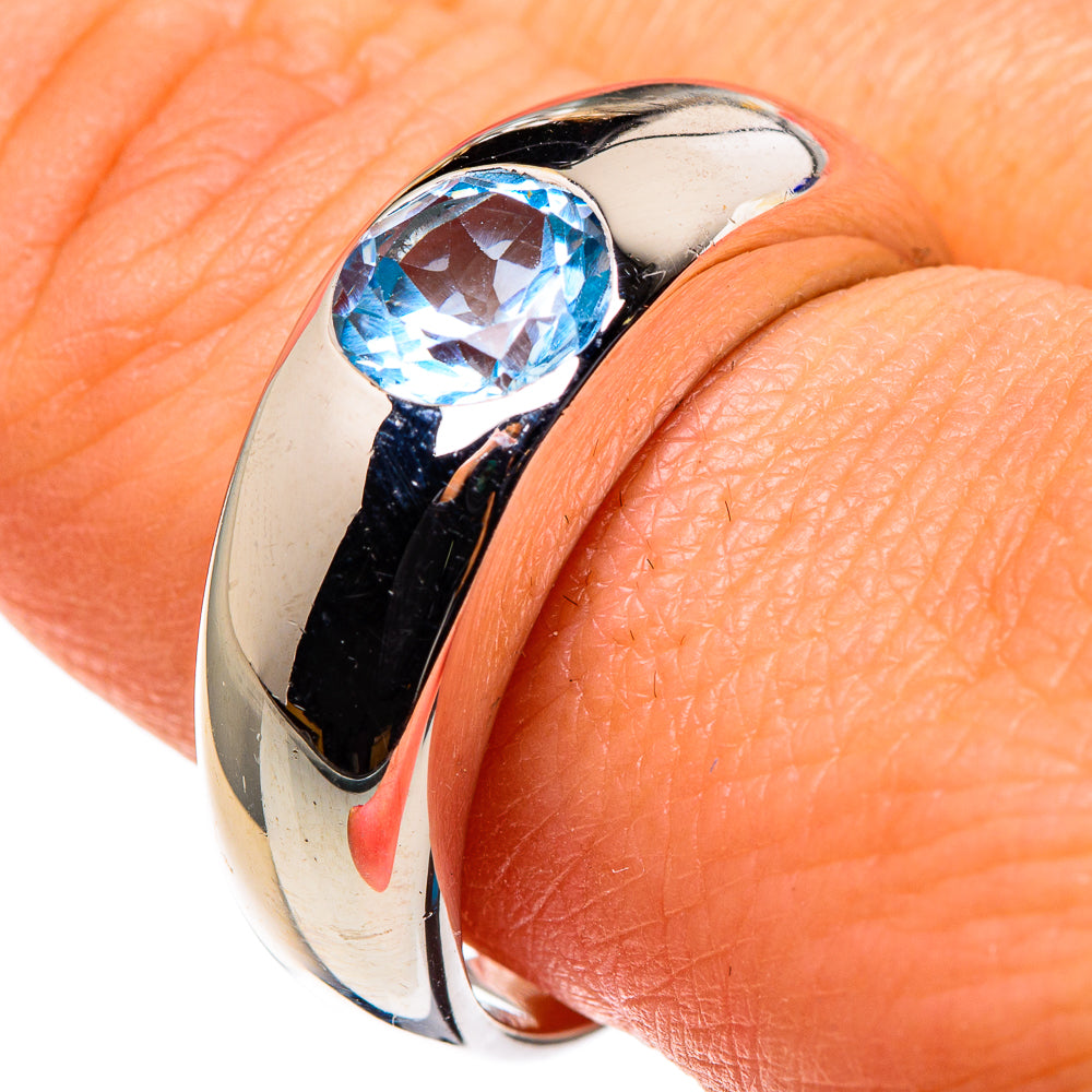 Blue Topaz Rings handcrafted by Anasilvercos - RING86247