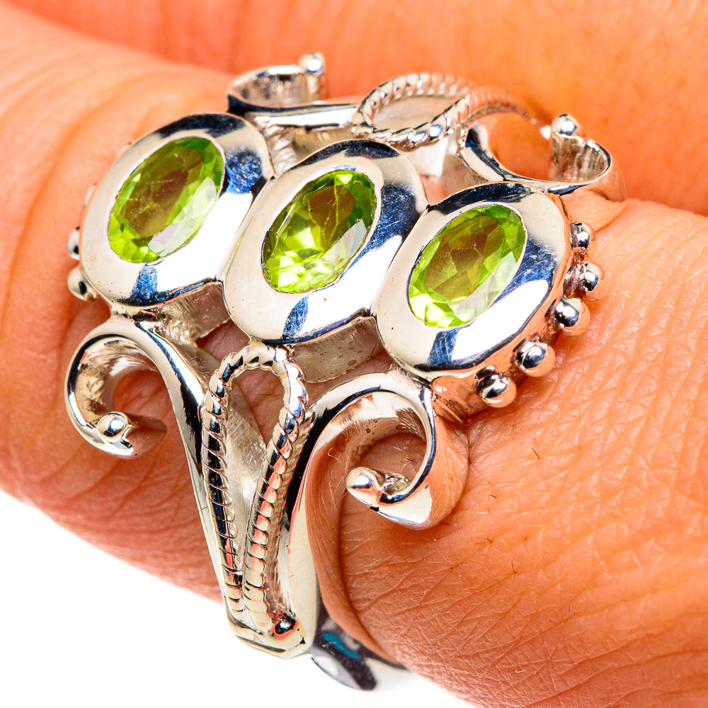 Peridot Rings handcrafted by Anasilvercos - RING86251