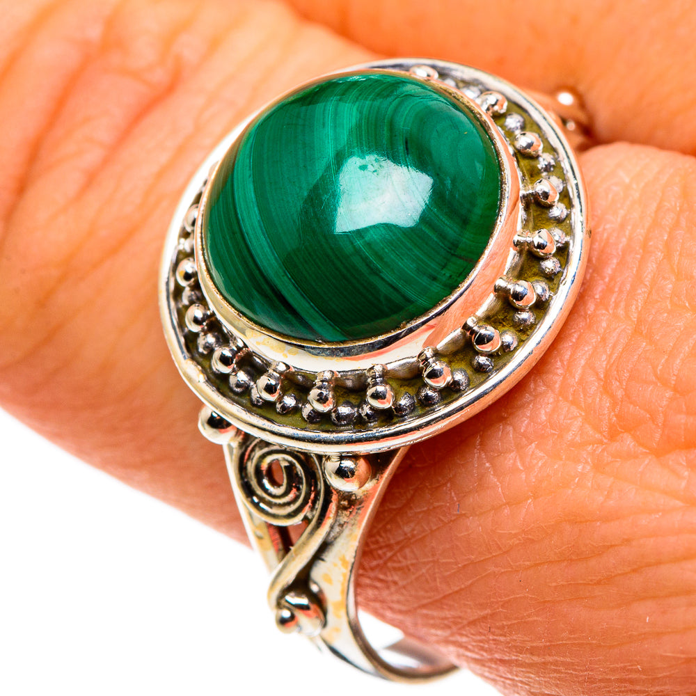 Malachite Rings handcrafted by Anasilvercos - RING86253