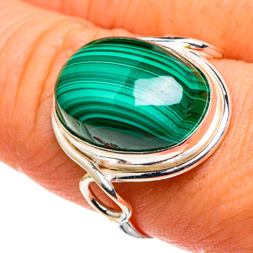 Malachite Rings handcrafted by Anasilvercos - RING86255
