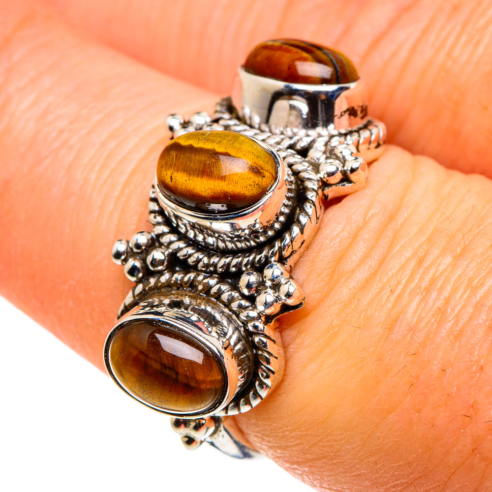 Tiger Eye Rings handcrafted by Anasilvercos - RING86261