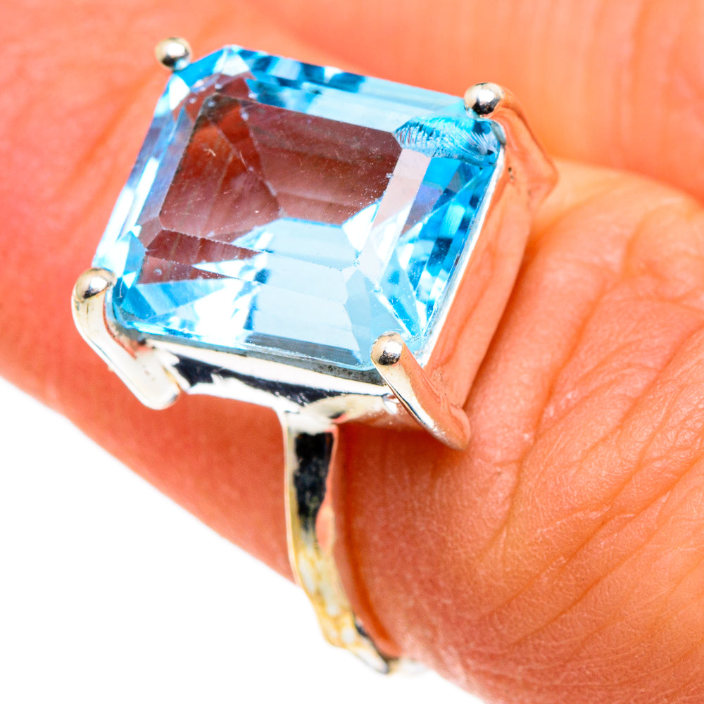 Blue Topaz Rings handcrafted by Anasilvercos - RING86283