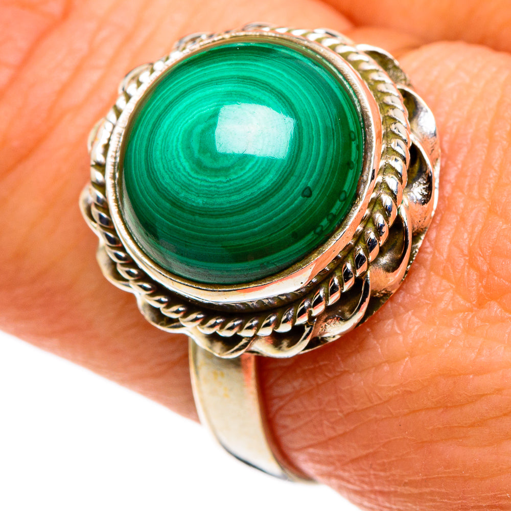 Malachite Rings handcrafted by Anasilvercos - RING86285