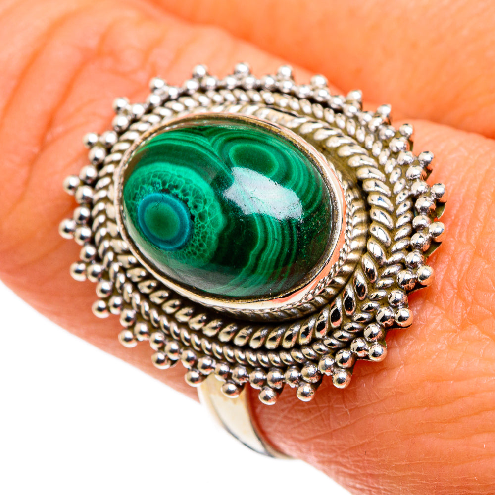 Malachite Rings handcrafted by Anasilvercos - RING86287