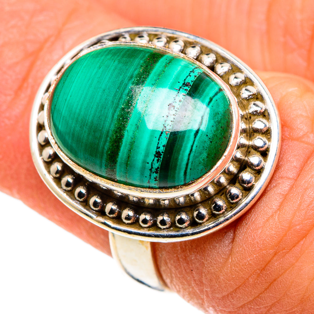 Malachite Rings handcrafted by Anasilvercos - RING86289