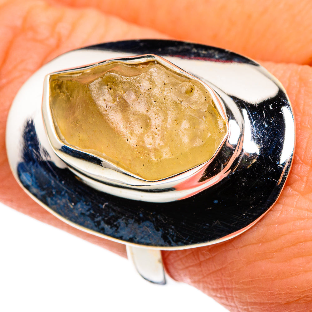 Libyan Desert Glass Rings handcrafted by Anasilvercos - RING86294