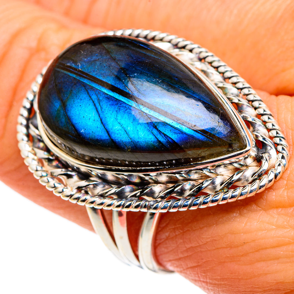 Labradorite Rings handcrafted by Anasilvercos - RING86309