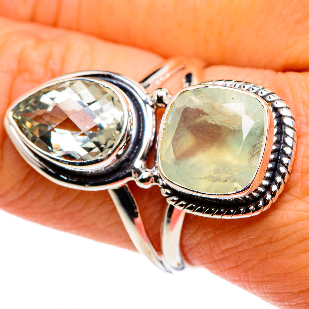 Prehnite Rings handcrafted by Anasilvercos - RING86320