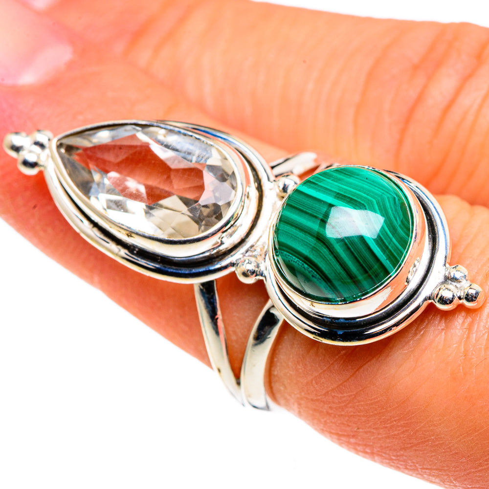 Malachite Rings handcrafted by Anasilvercos - RING86321