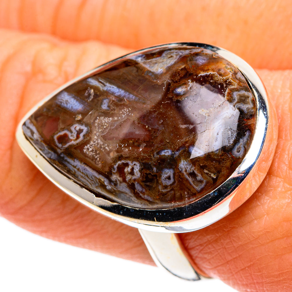 Turkish Tube Agate Rings handcrafted by Anasilvercos - RING86322