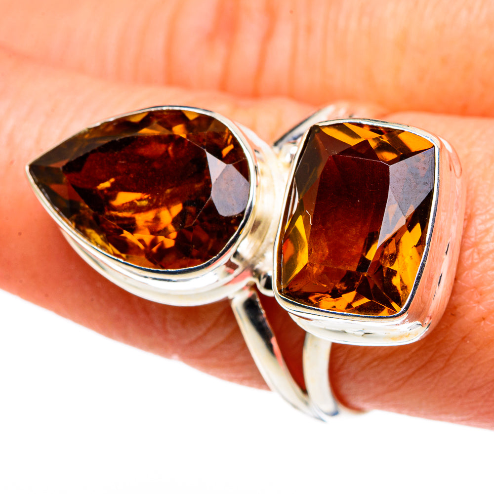 Mandarin Citrine Rings handcrafted by Anasilvercos - RING86326