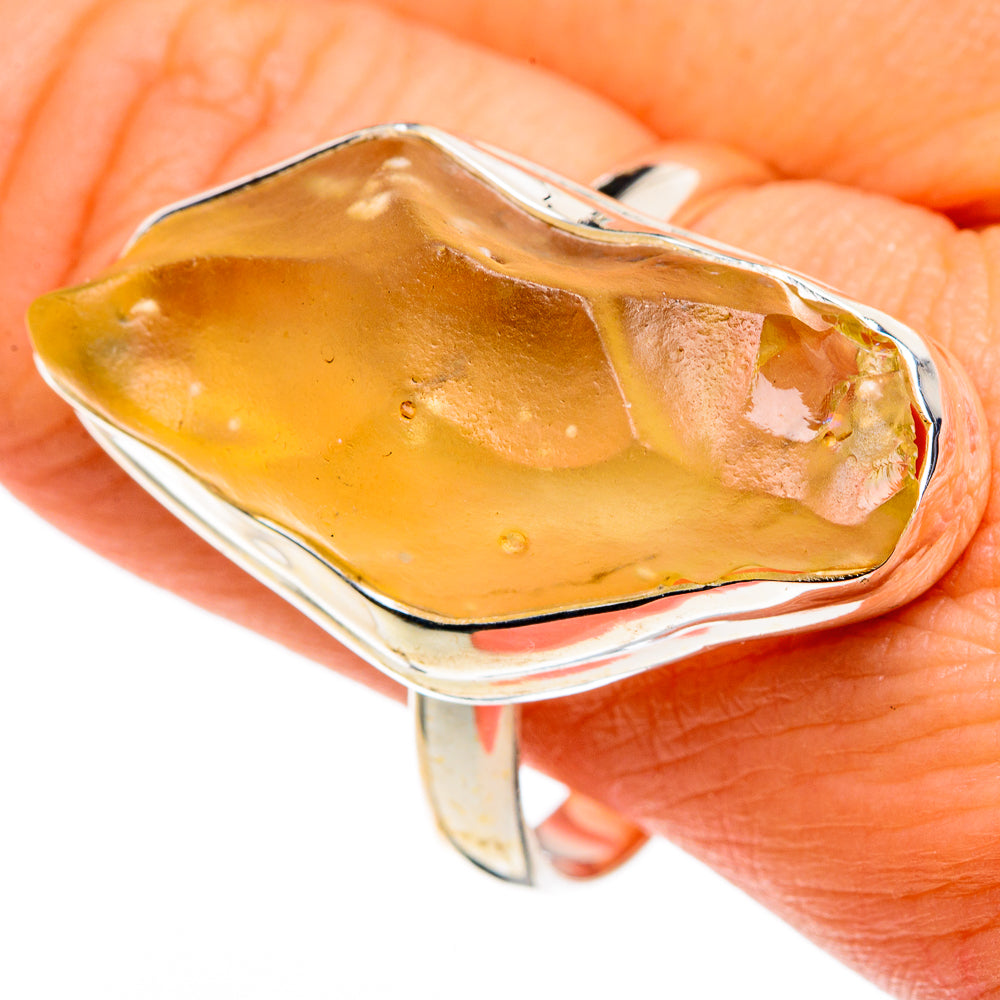 Libyan Desert Glass Rings handcrafted by Anasilvercos - RING86330