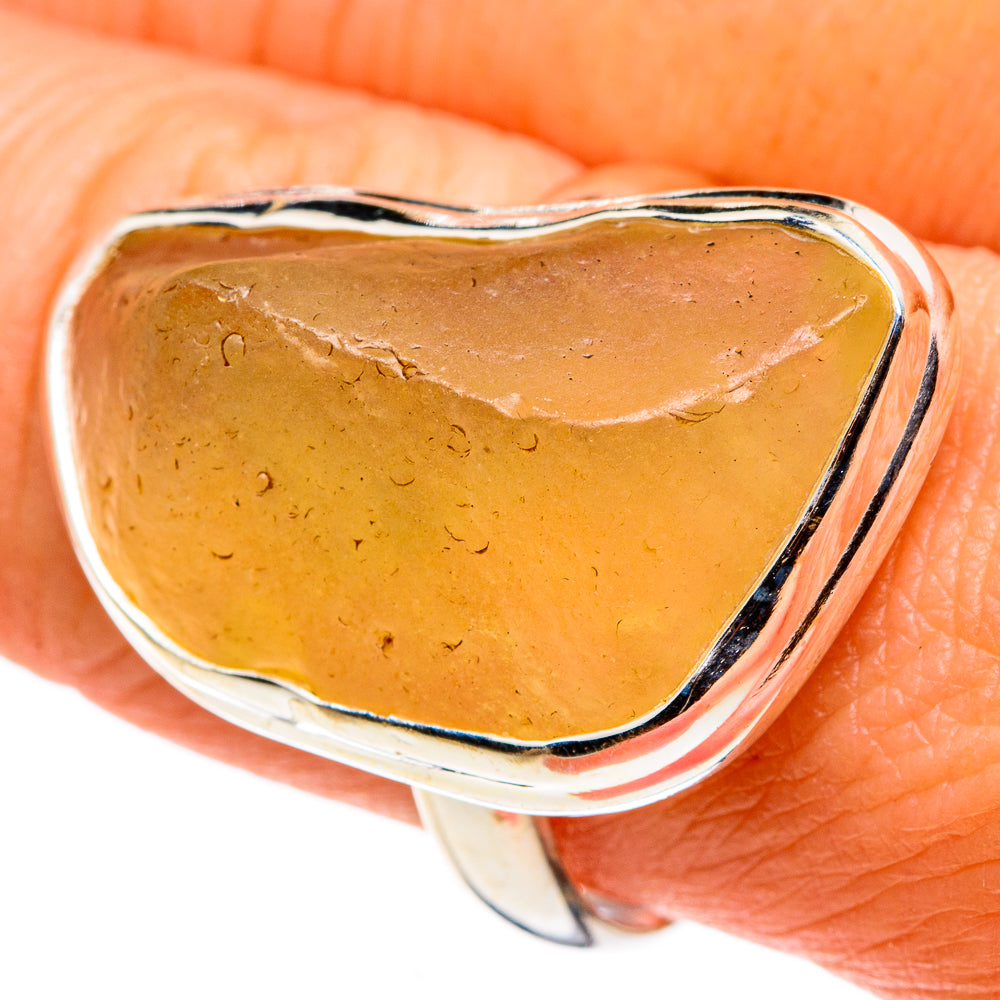 Libyan Desert Glass Rings handcrafted by Anasilvercos - RING86331