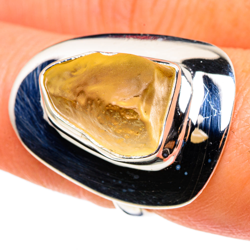 Libyan Desert Glass Rings handcrafted by Anasilvercos - RING86332