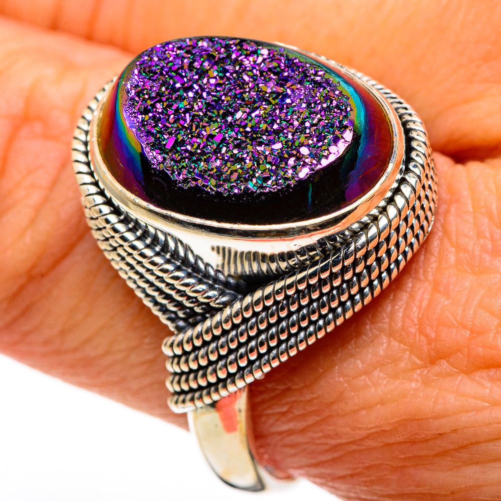 Titanium Druzy Rings handcrafted by Anasilvercos - RING86336