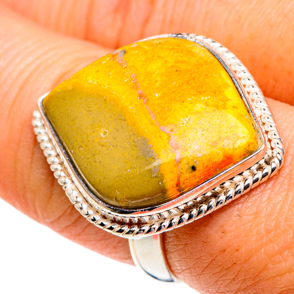 Bumble Bee Jasper Rings handcrafted by Anasilvercos - RING86342