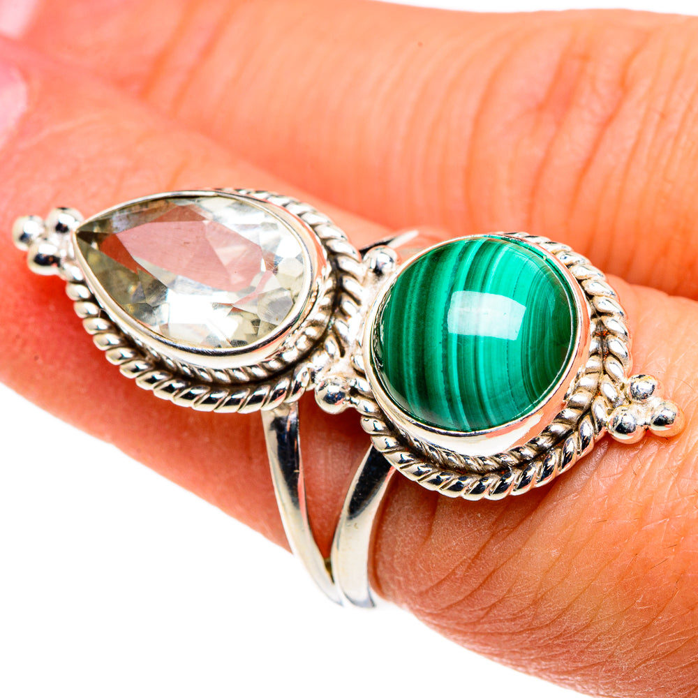 Malachite Rings handcrafted by Anasilvercos - RING86353