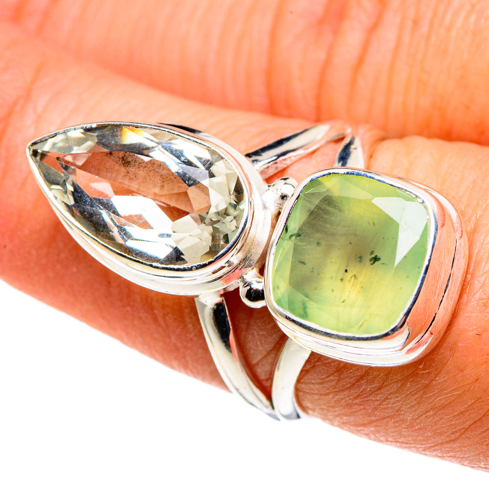 Prehnite Rings handcrafted by Anasilvercos - RING86354