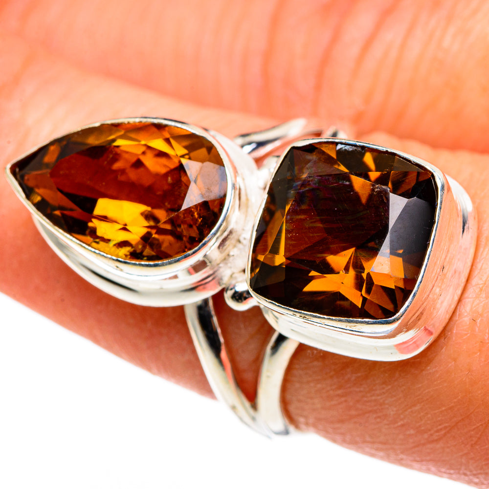 Mandarin Citrine Rings handcrafted by Anasilvercos - RING86356