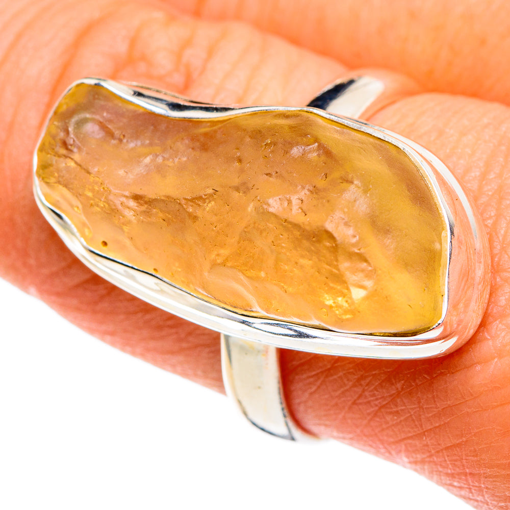 Libyan Desert Glass Rings handcrafted by Anasilvercos - RING86362