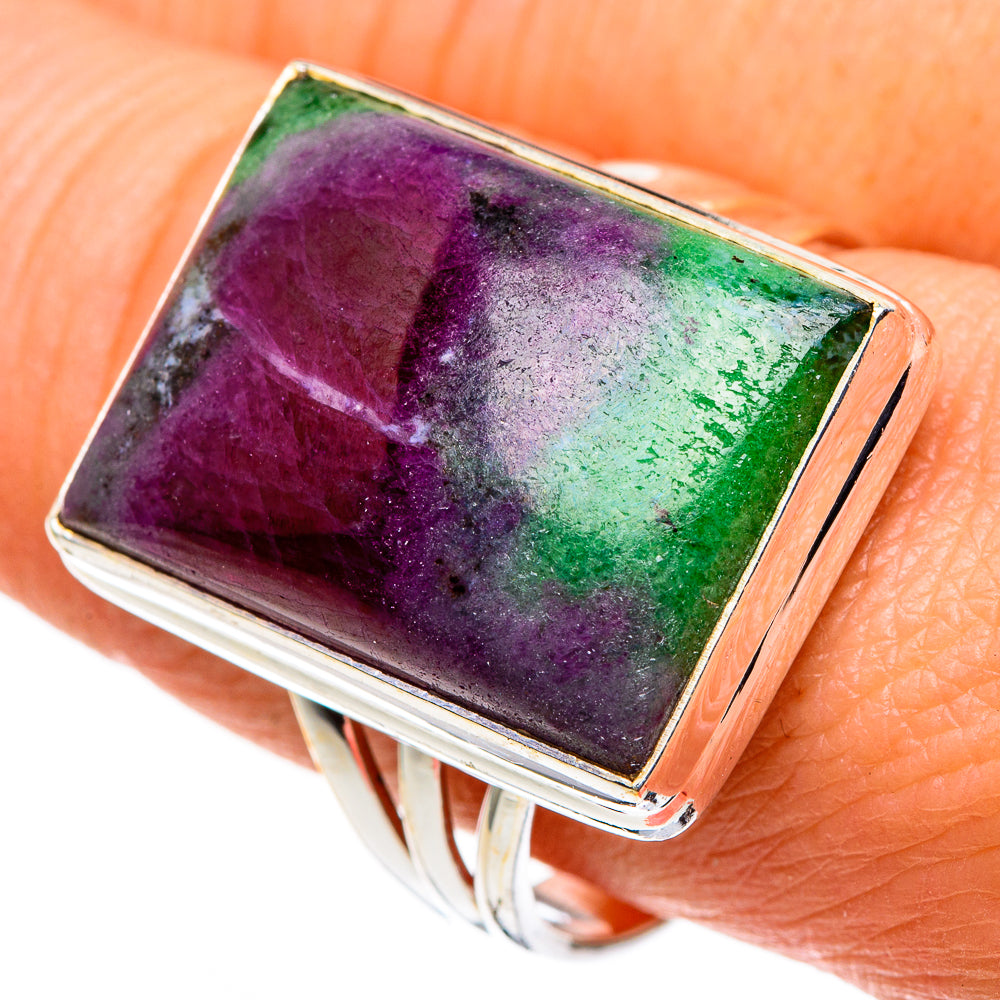 Ruby Zoisite Rings handcrafted by Anasilvercos - RING86368